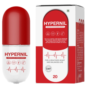 Hypernil Advanced Blood Pressure Support Capsules packaging designed to help support healthy blood pressure, heart function, circulation, and cardiovascular wellness.